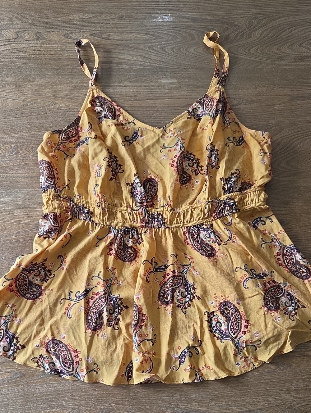 torrid Mustard Yellow Paisley Tank Top